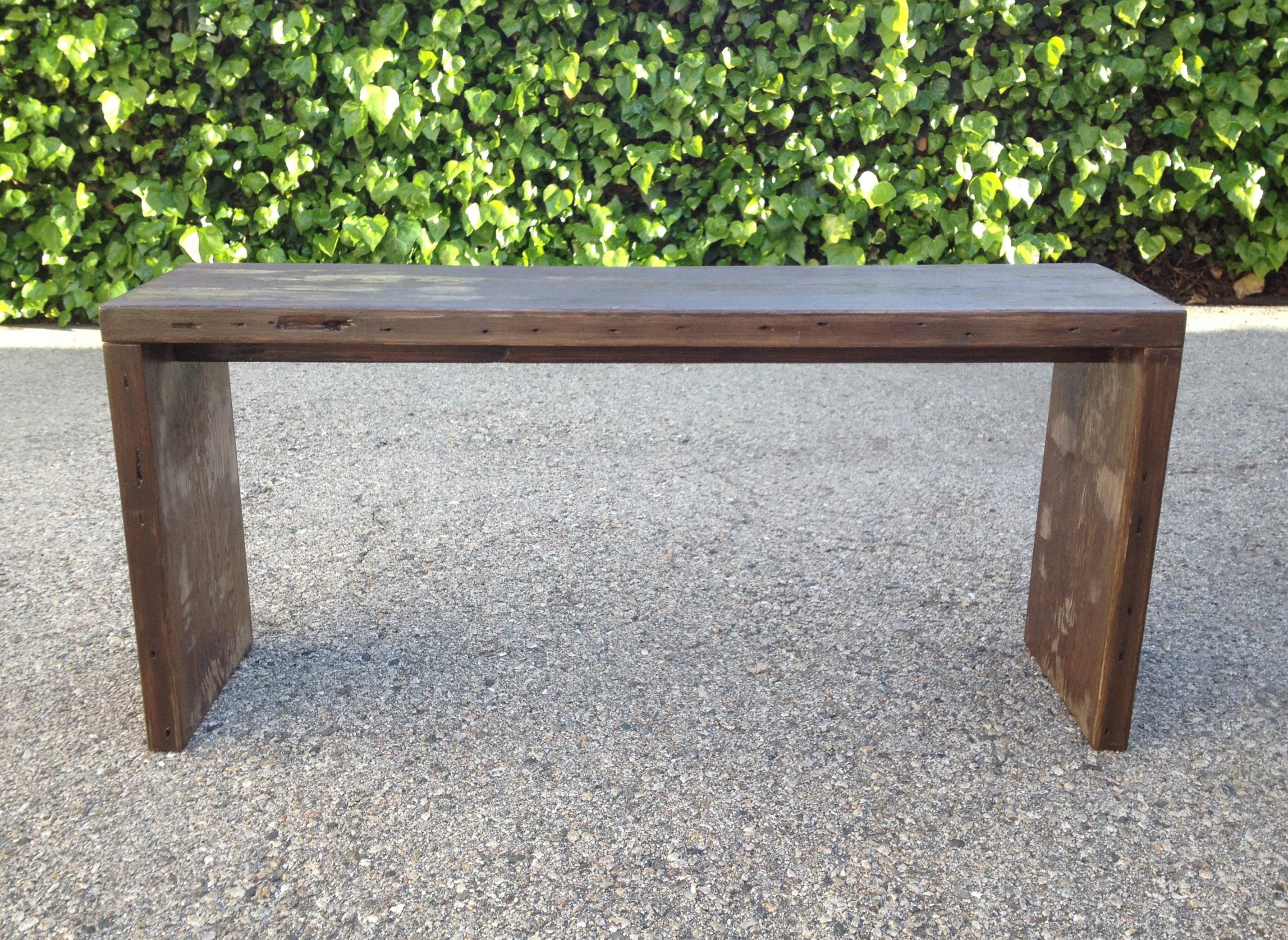 Modern Bench with Reclaimed Wood
